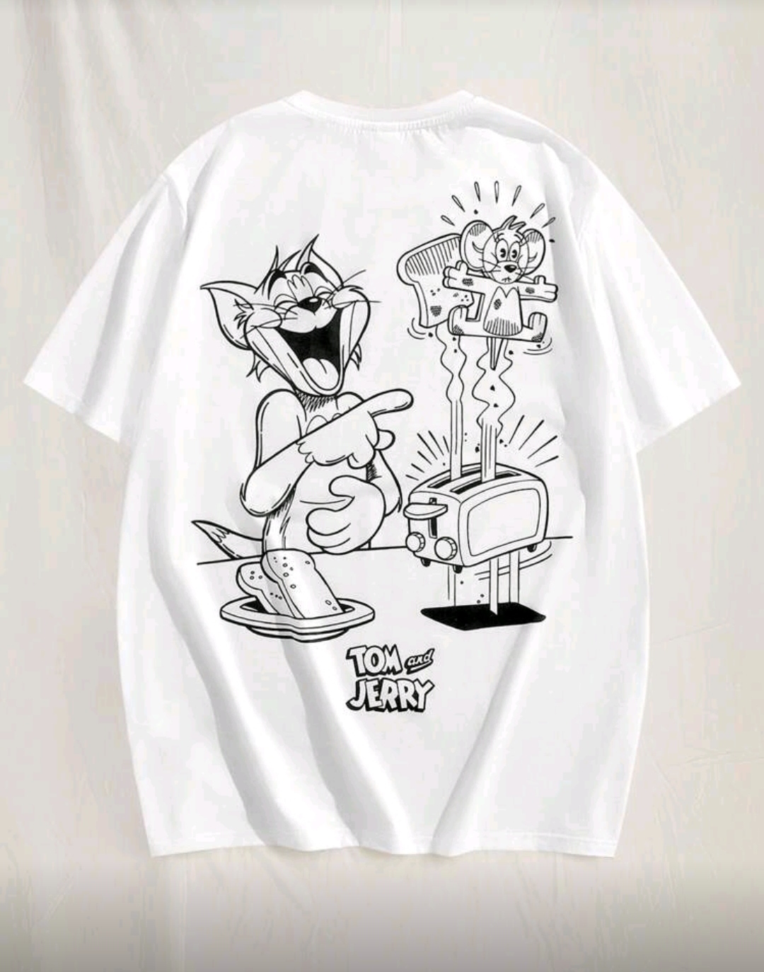 Street Style Tom & Jerry Printed Tshirt  1