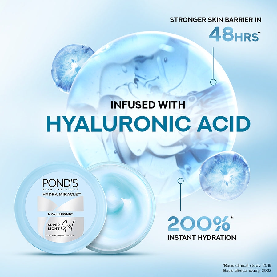 POND'S Super Light Gel Oil Free Face Moisturizer 100 ml | With Hyaluronic Acid & Vitamin E for Fresh Glowing Skin & 24 hr Hydration - Daily Use 1