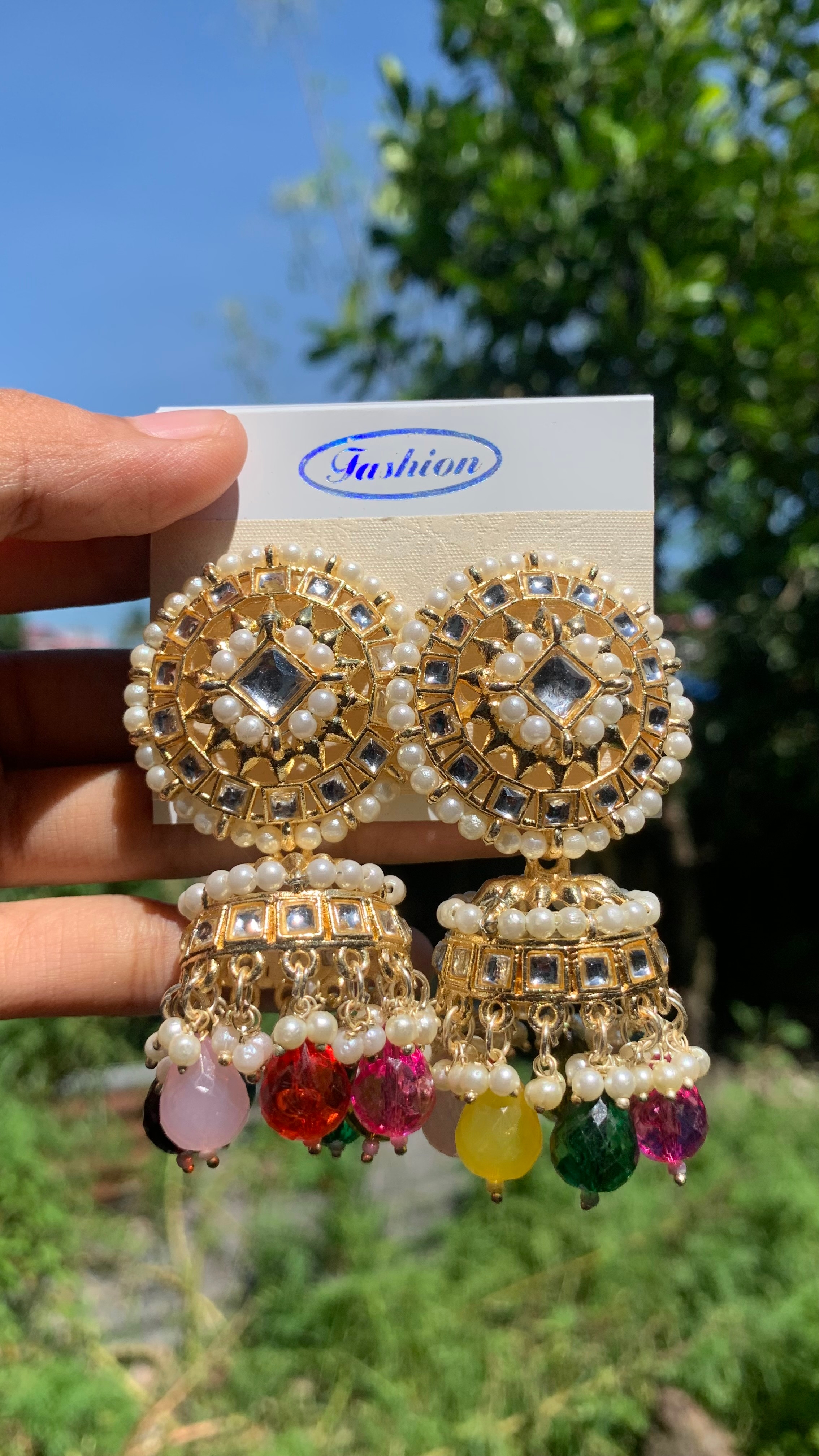 Kundan earing jhumka 1