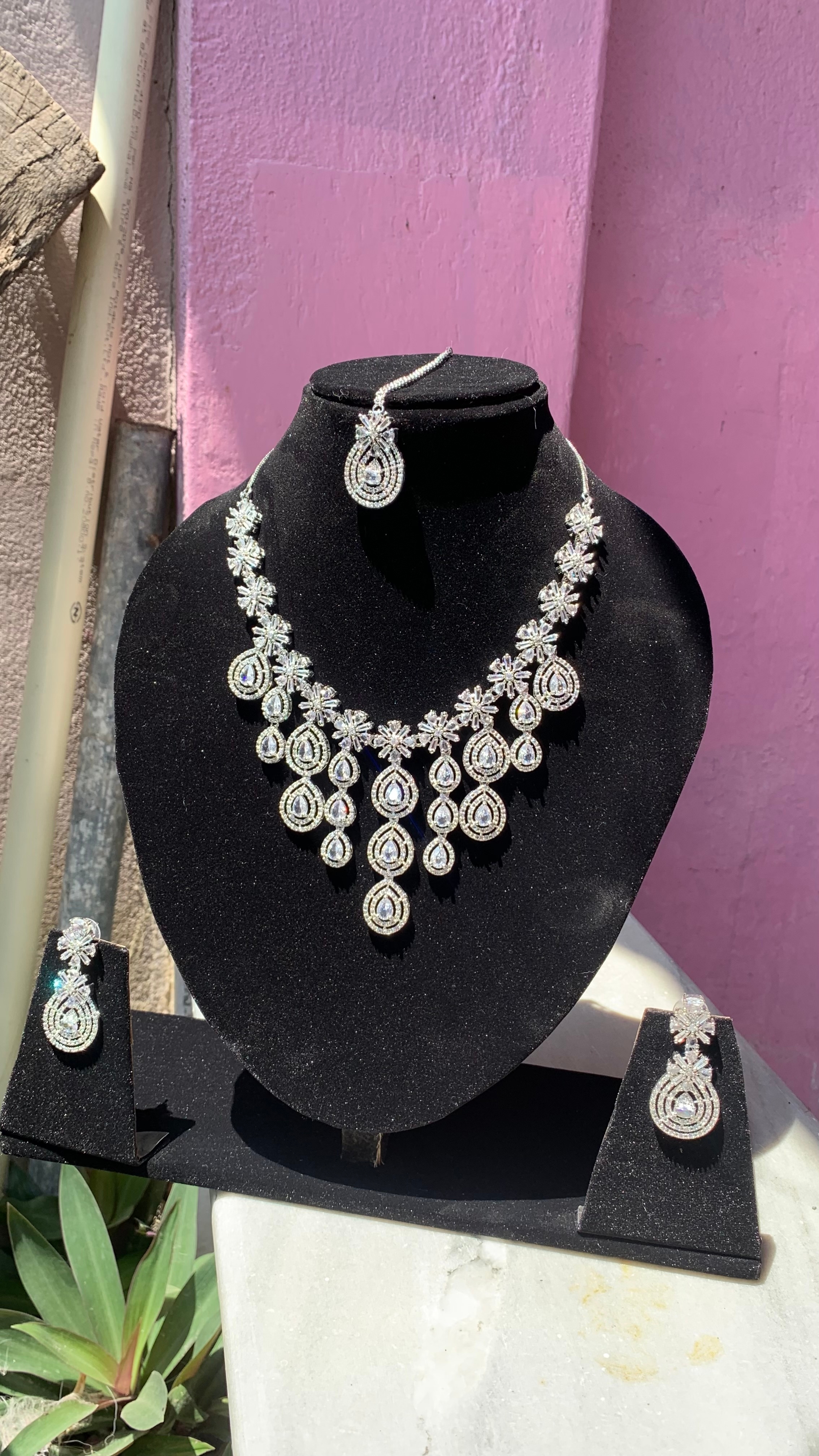 American Diamond Necklace set 2