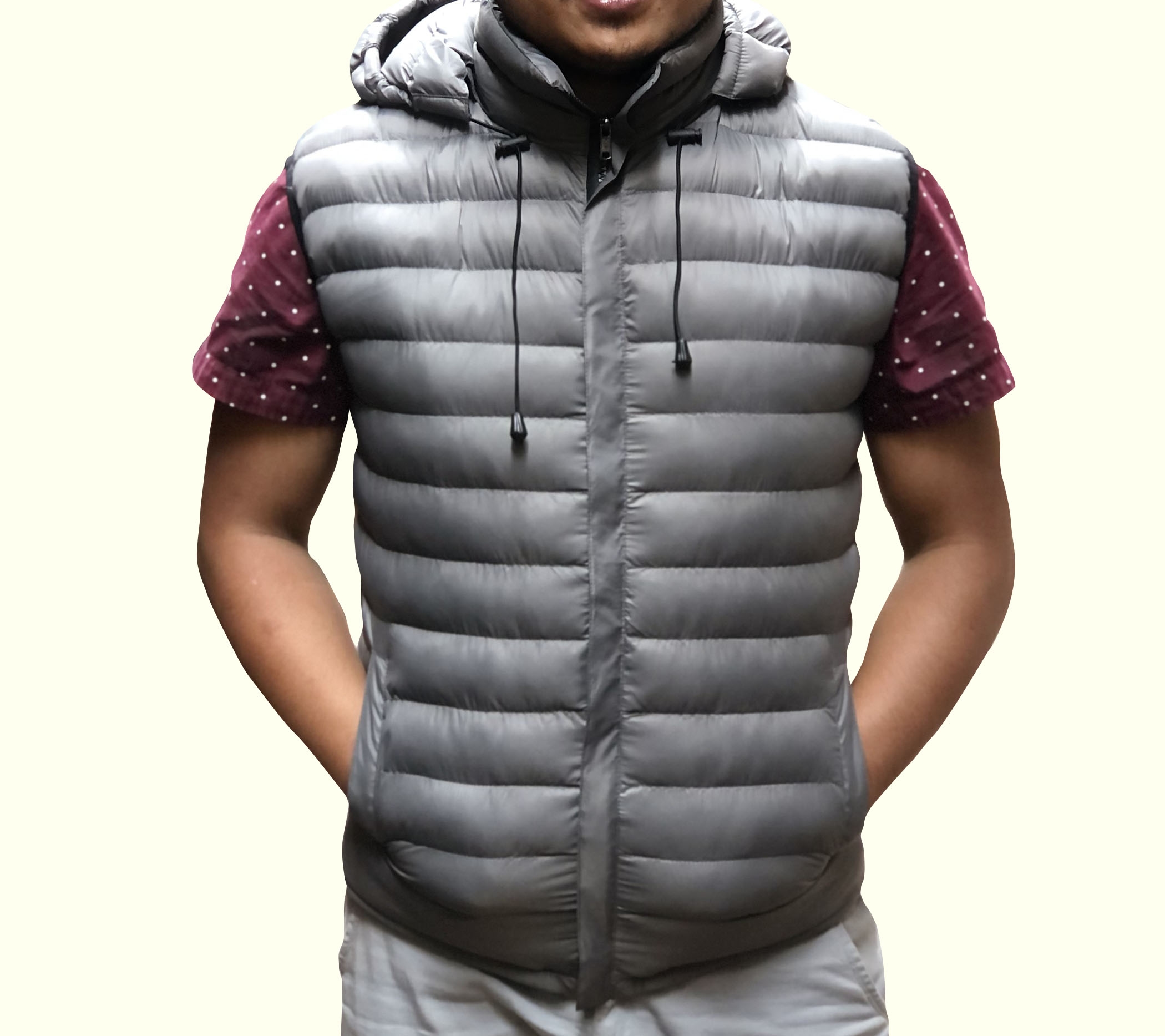 Moonstar 3 Layer Sleeveless Silicon Hooded Jacket For Men - Fashion | Multicolor 3