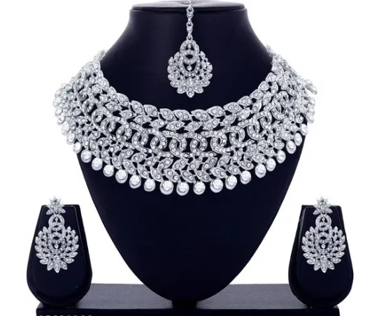 Jewellery Set White Diamond Wide 4 steps 1