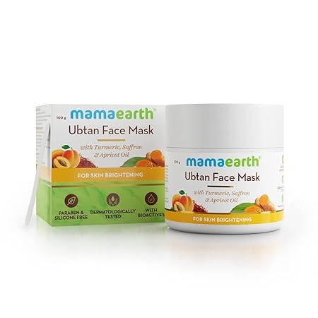 Mamaearth Ubtan Face Pack Mask with Saffron, Turmeric & Apricot Oil (100g) 7