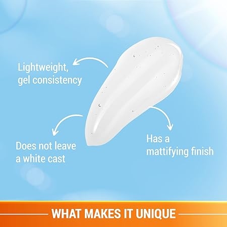 Lotus Herbals Safe Sun Invisible Matte Gel Sunscreen SPF 50 PA+++ 50g , For Men & Women, Non-Greasy, Suitable for Oily Skin,Orange 3