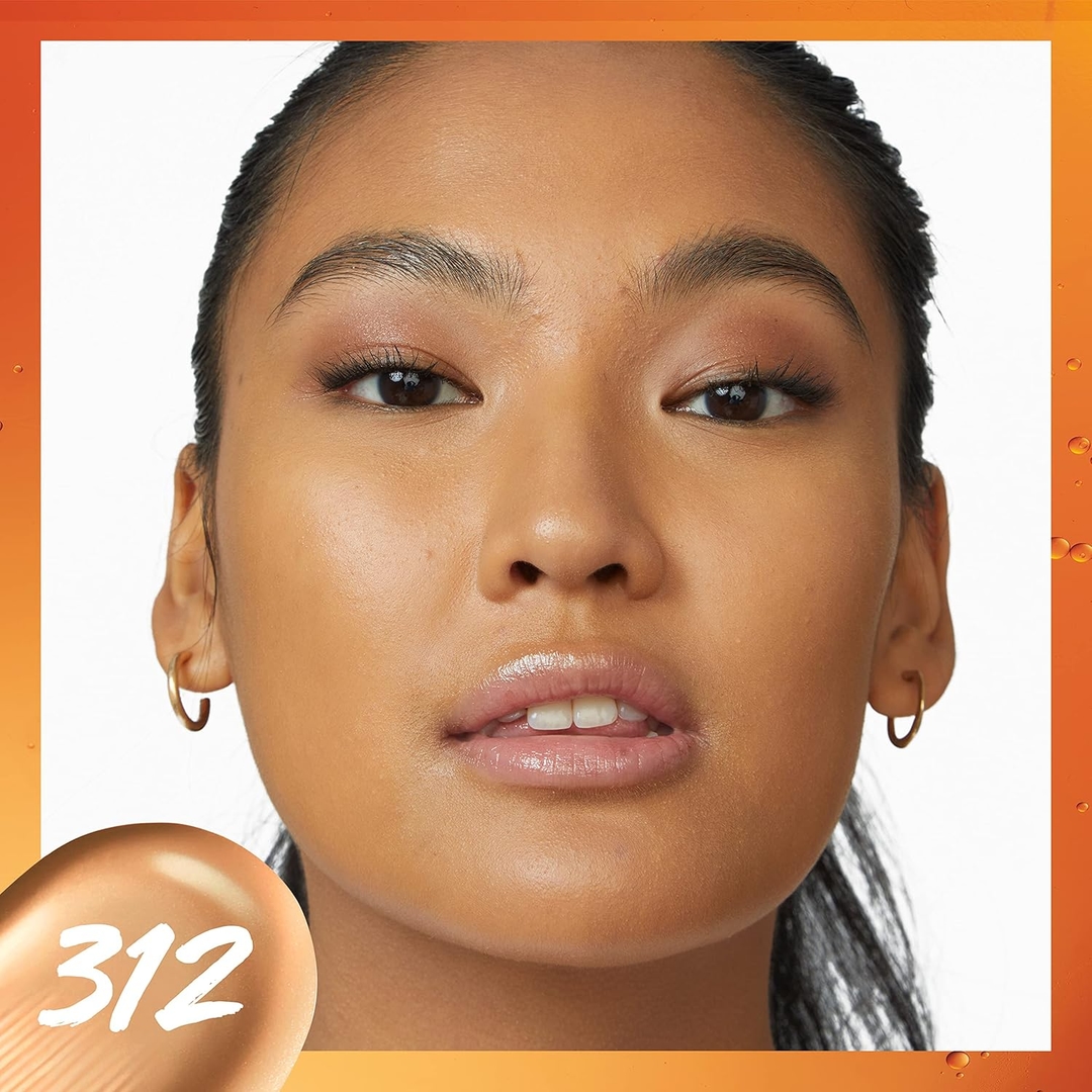 Maybelline Super Stay Up to 24HR Skin Tint, Radiant Light-to-Medium Coverage Foundation, Makeup Infused With Vitamin C, 312, 1 Count 2