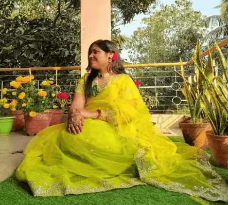 Latest Assam Silk Net Yellow hazaar butti Net Embroidered Saree With Blouse | Trendy Party & Festive Wear | Traditional Ethnic Fashion | Buy Online 5