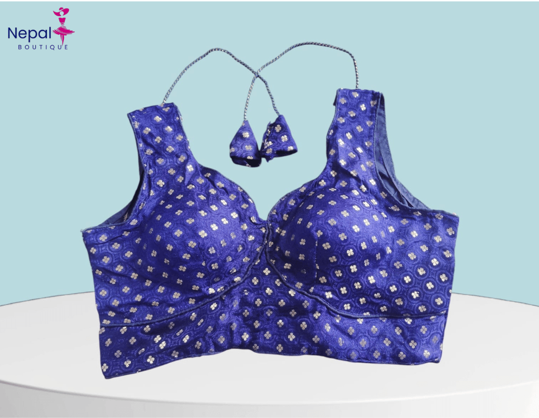 Readymade fashionable sweetheart neck women Blouse Blue Color | Trendy Party & Festive Wear | Traditional Ethnic Fashion | Buy Online 2