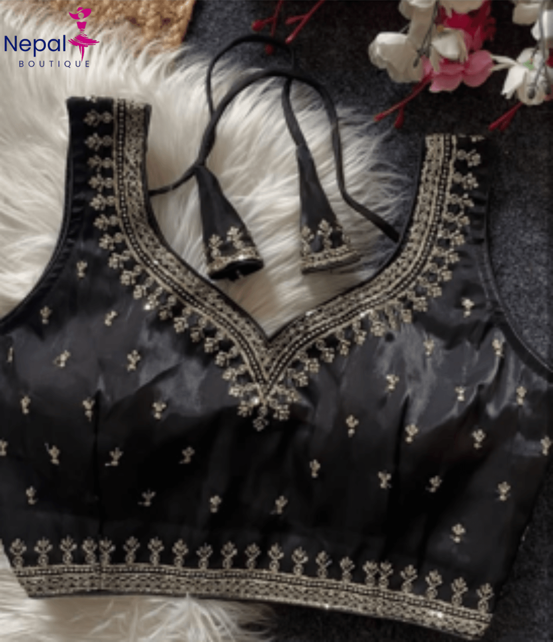Readymade fashionable sweetheart neck women Blouse Black Color | Trendy Party & Festive Wear | Traditional Ethnic Fashion | Buy Online 2