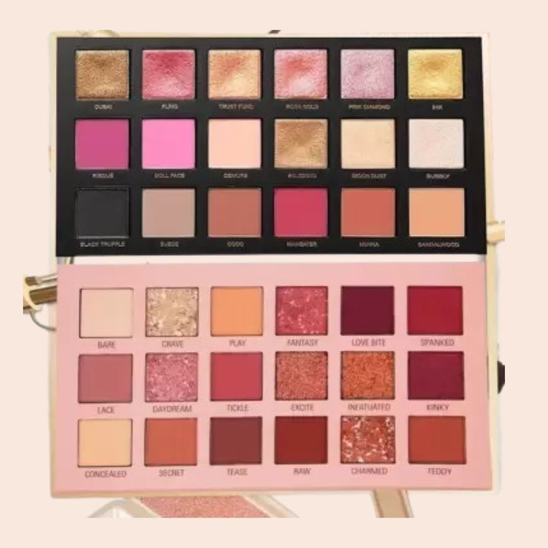 Nude Eye Shadow Palette and Rose Gold (18+18 colors) 36 g  (Multicolor) 1