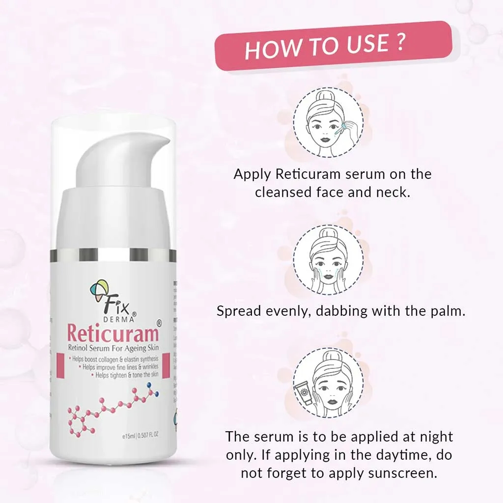Fixderma Reticuram Serum - Retinol Serum - For Ageing Skin - 15ml 4