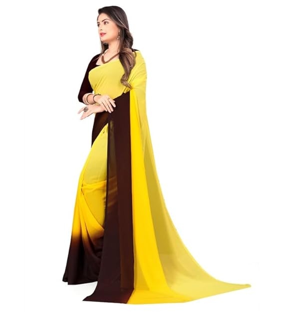 Georgette Saree with Blouse Georgette Fabric Saree Blouse Included 6