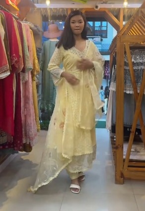 Yellow Kurti Sets with Duppata  2