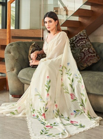 Samridhi Collection Embellished Floral Saree 5
