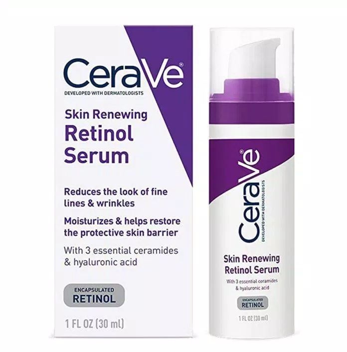 CeraVe Skin Renewing Anti Aging Retinol Serum For Smoothing Fine Lines And Skin Brightening 30ML 1