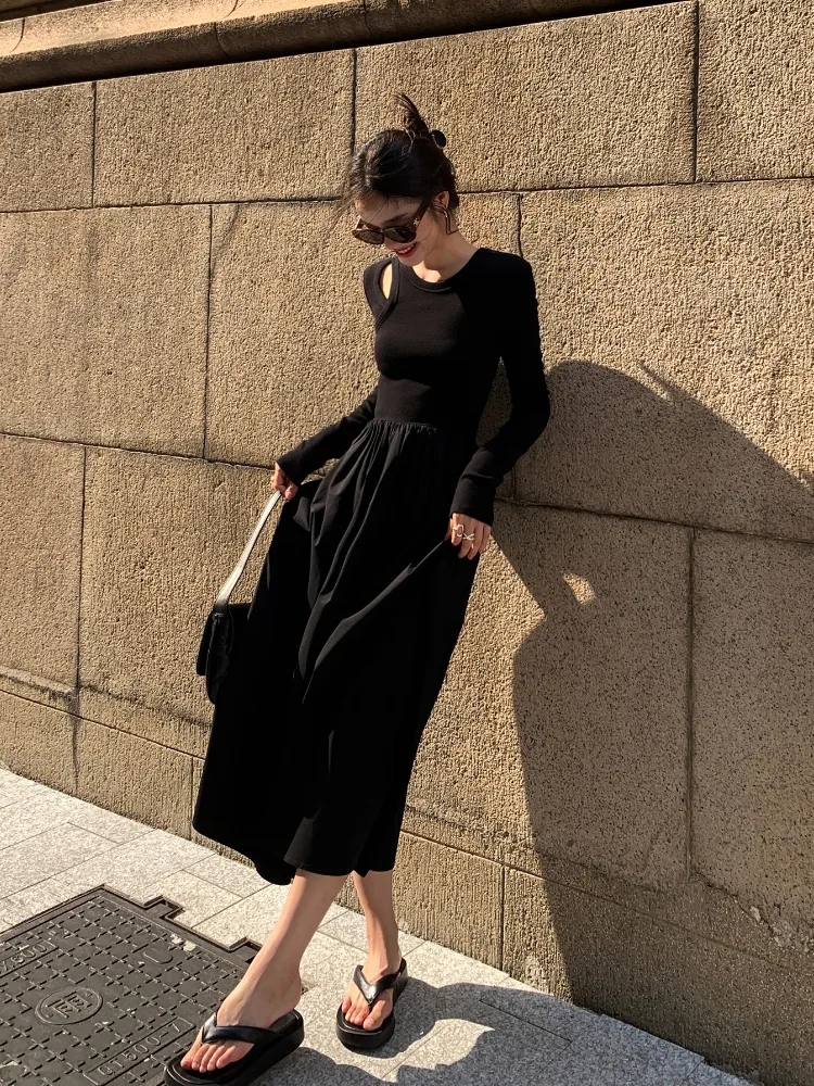 Korean style artistic women's clothing dress One Piece 4