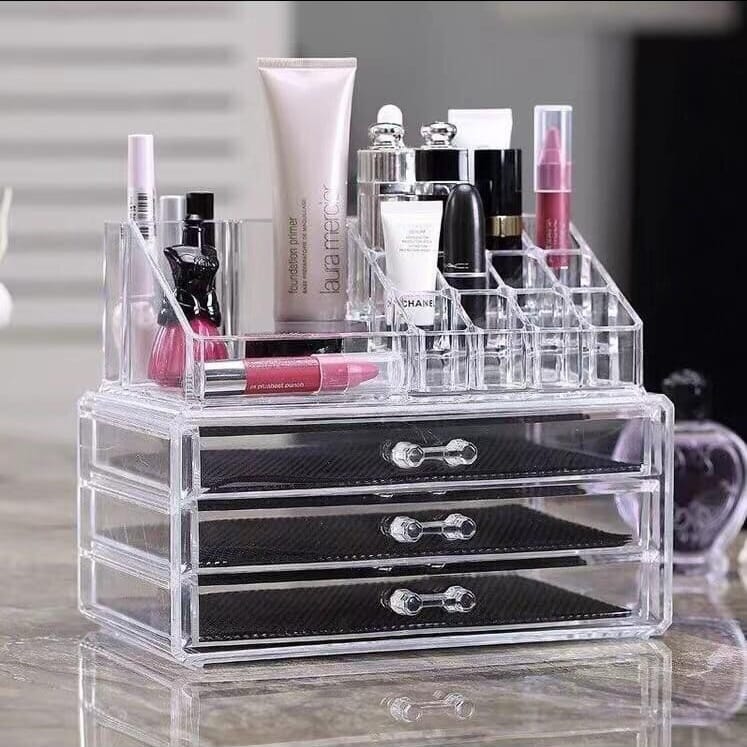 Trasparent Makeup Box 3 Drawer 1