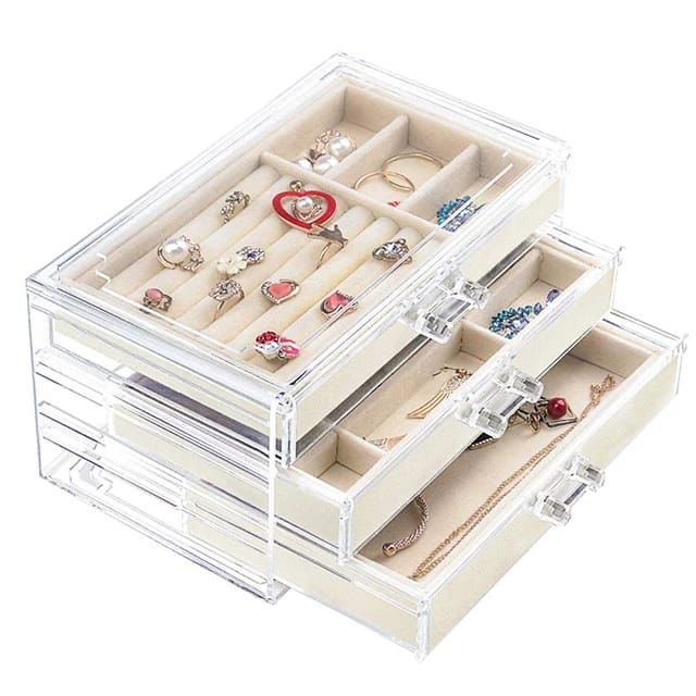 Trasparent Makeup Box 3 Drawer 2
