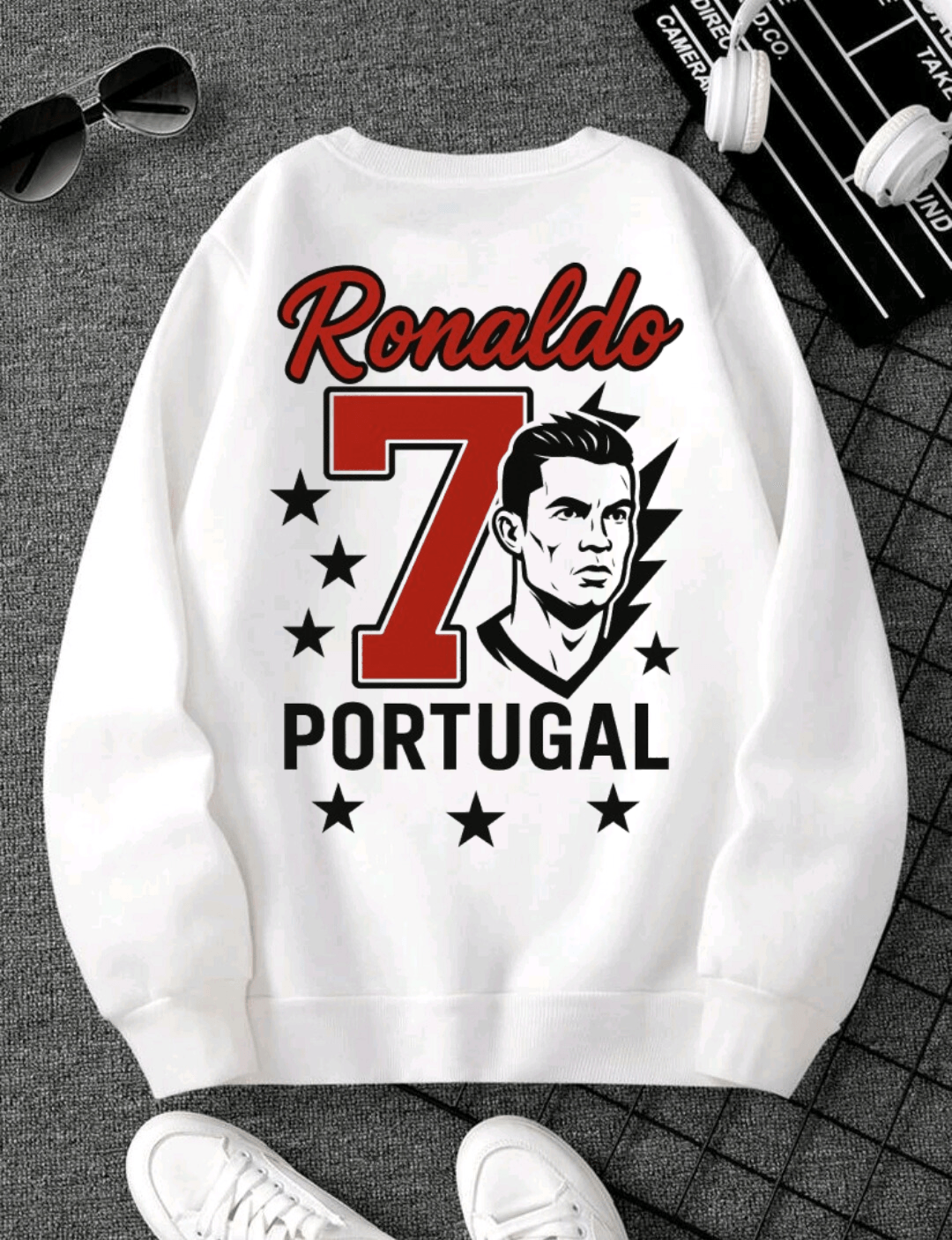 Ronaldo Printed Sweatshirt for women 1