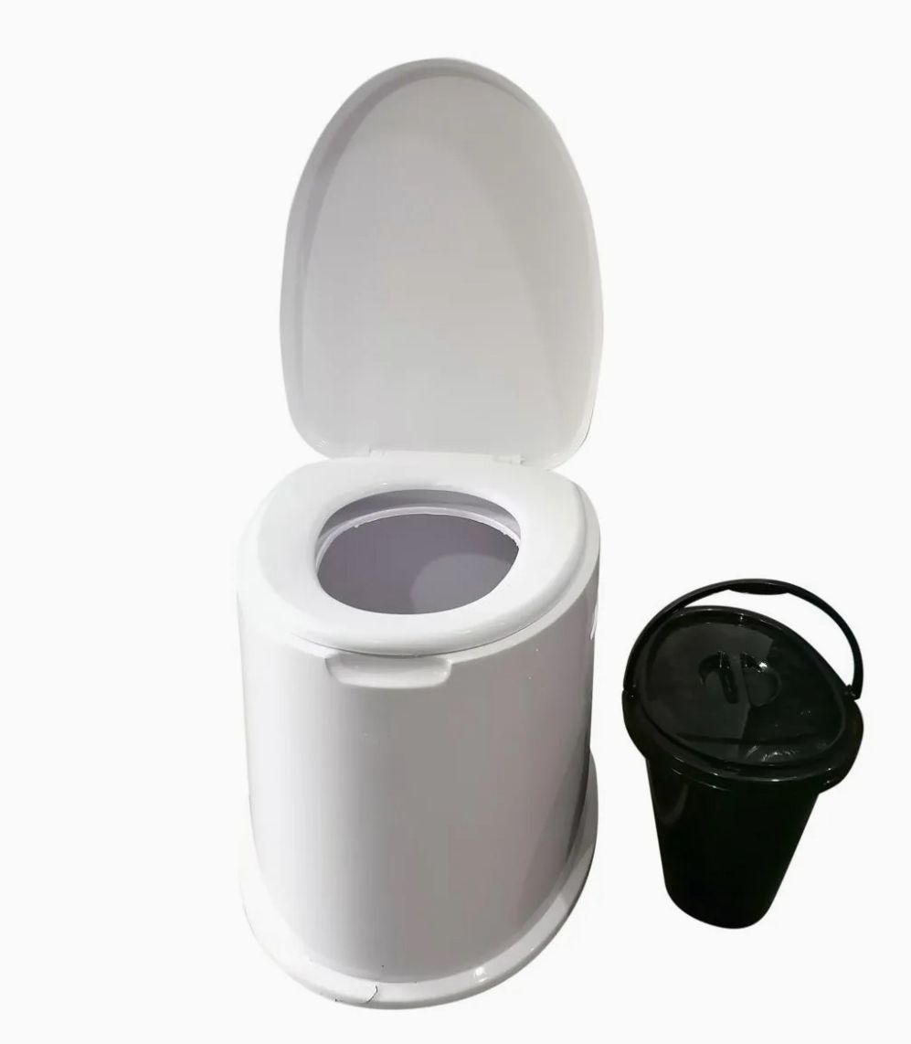 Portable Toilet Western Commode Converter Outdoor Indoor Best For Old And Sick With Two Buckets Fit On Toilet 3
