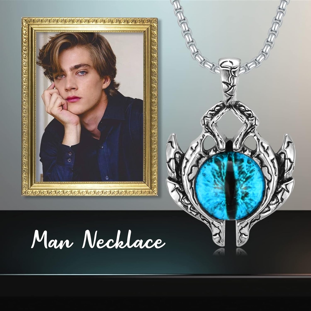 Devil Eye Pendant Necklace for Men/Boys - Stainless Steel  8