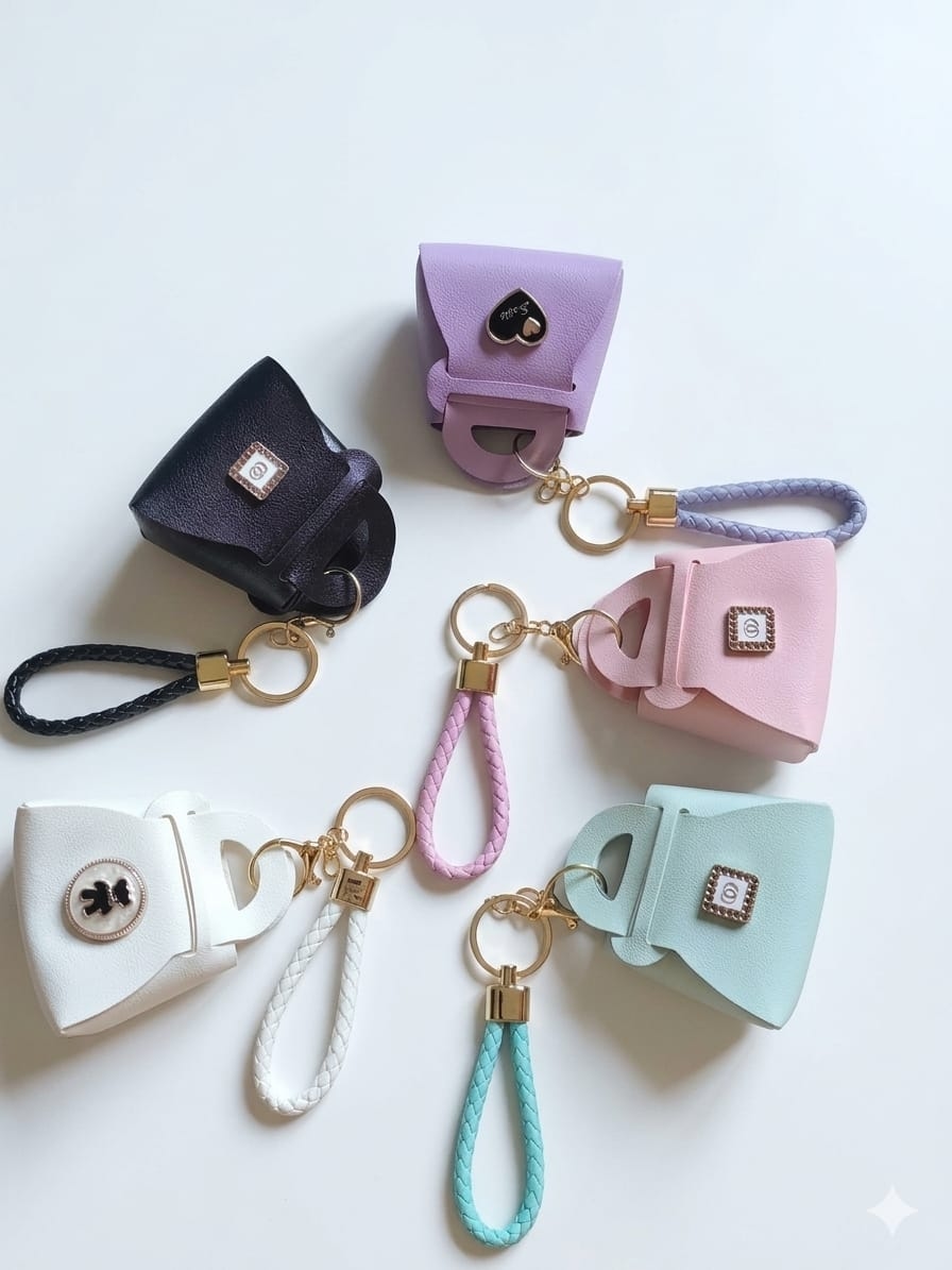 mini handbag-style keychain pouches 4