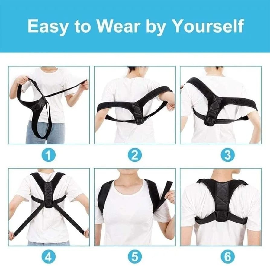 Fully Adjustable Upper Body Posture Support/Corrector Belt For Unisex 6