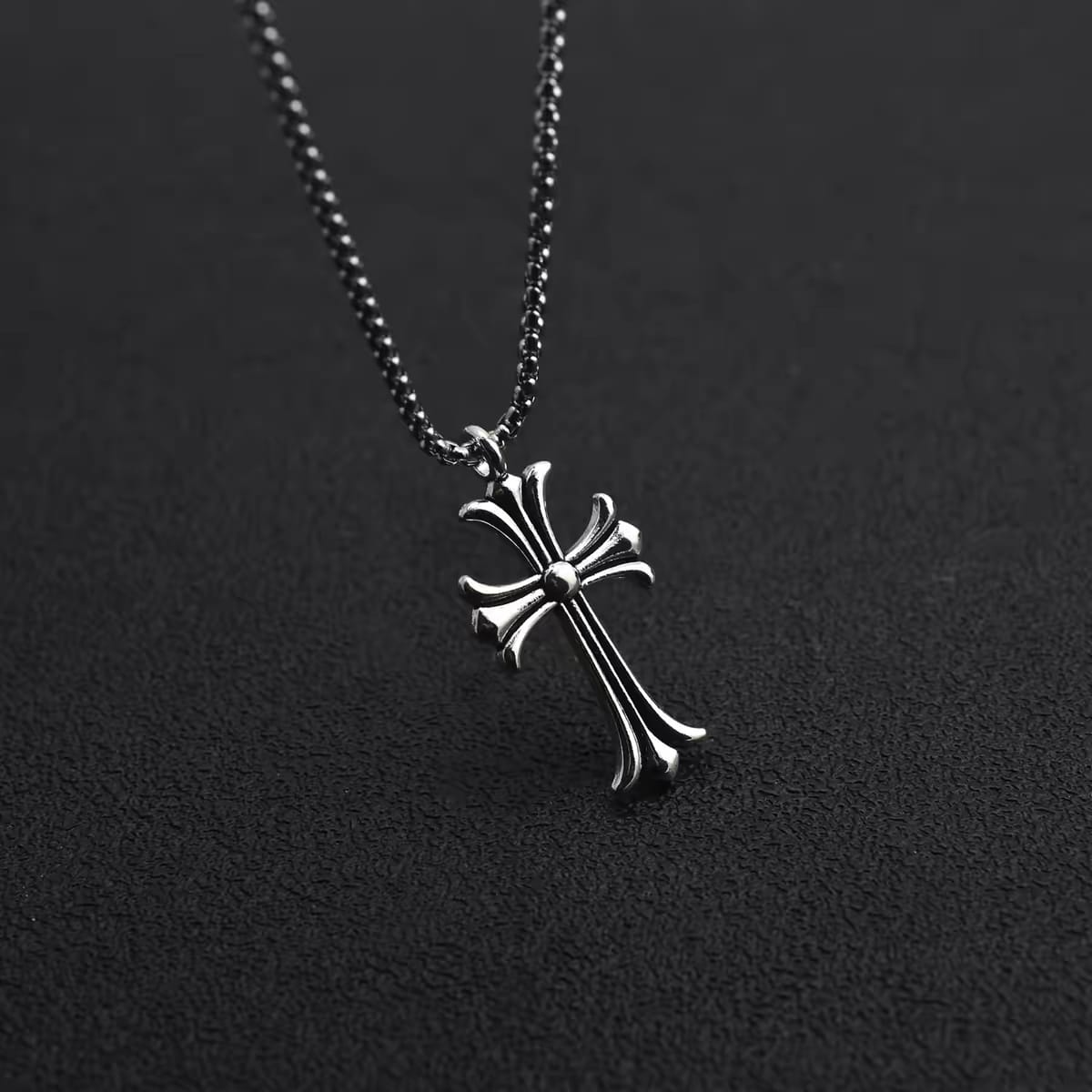 Chrome Hearts Cross Pendant Necklace for Men & Women – Stainless Steel Chain Jewelry 6