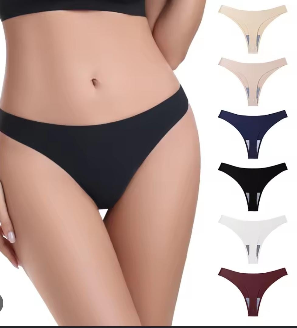 1Pcs Women's Premium Seamless Thong Underwear - Low Rise No Show Invisible G-String 3