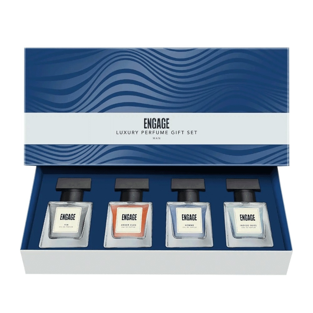 Engaage Luxury Travel Sized Gift Pack Eau De Perfume For Men - (25ml x 4pcs) 3