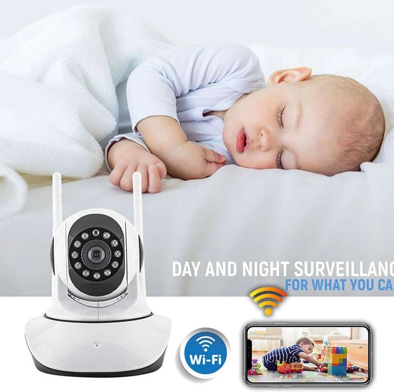 Double Antenna Auto- Rotating Night Vision Mobile HD CCTV Wifi Camera 720P Security Camera (NO GB, 1 Channel) 3