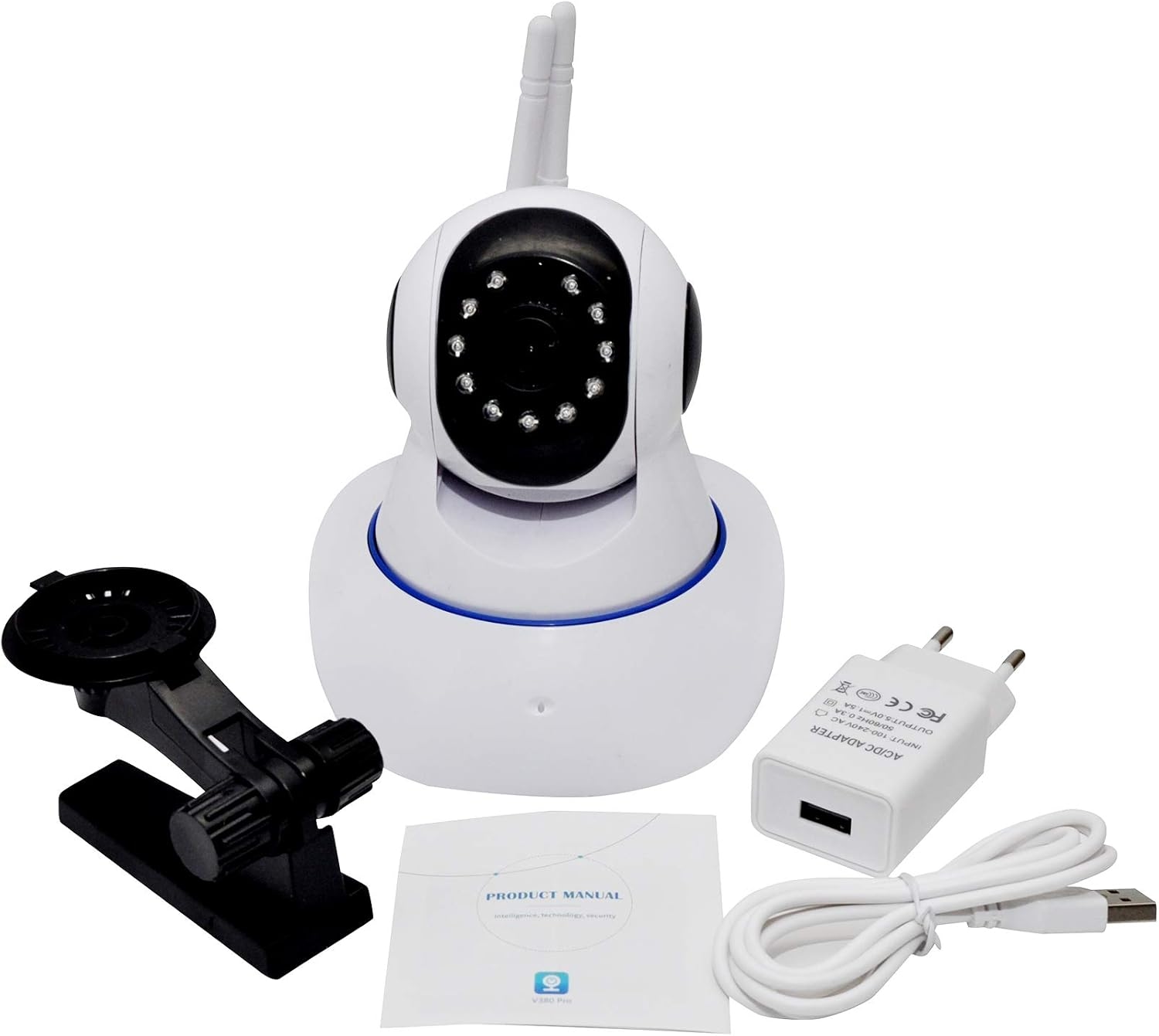 Double Antenna Auto- Rotating Night Vision Mobile HD CCTV Wifi Camera 720P Security Camera (NO GB, 1 Channel) 5