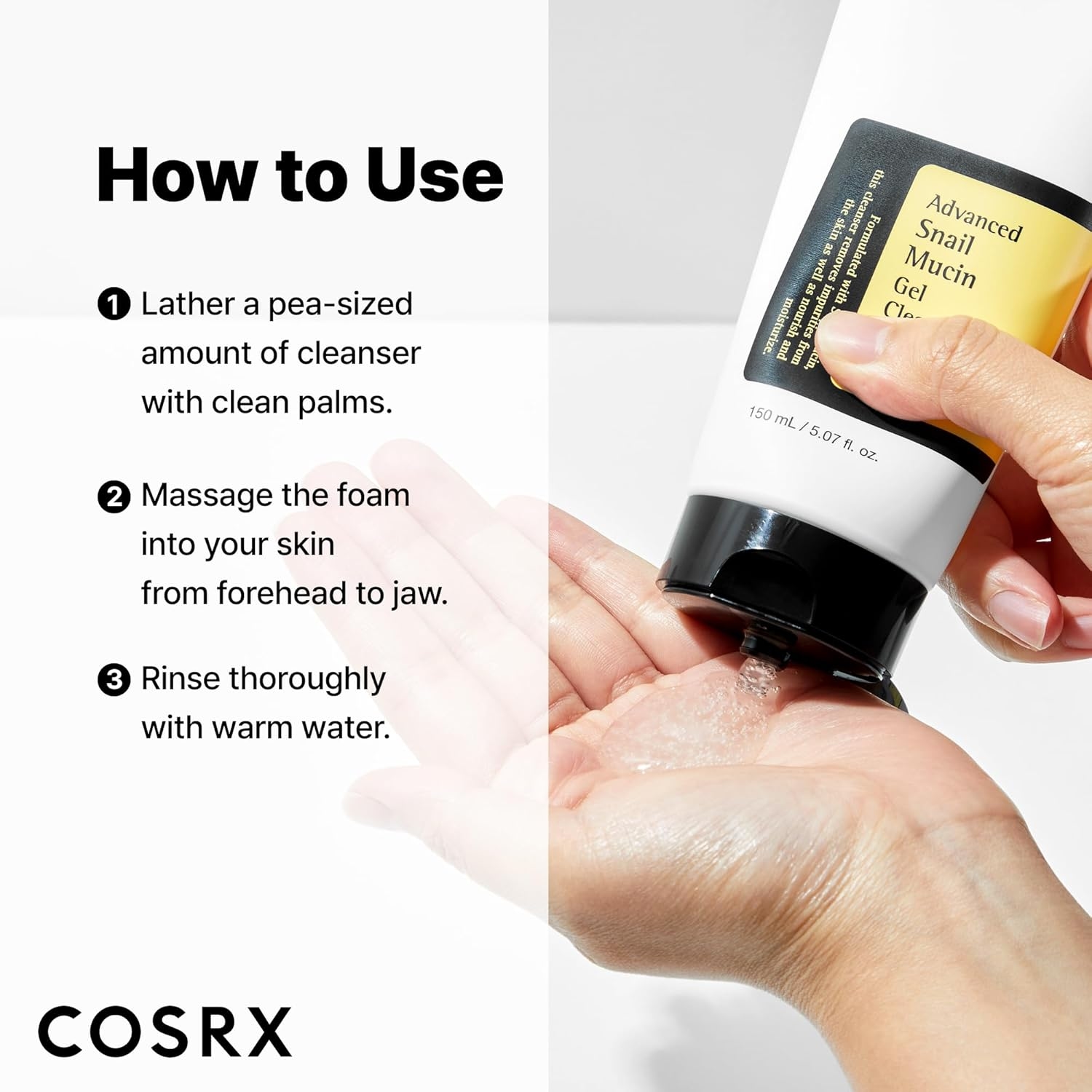COSRX Advanced Snail Mucin Gel Cleanser, 150 mL 6