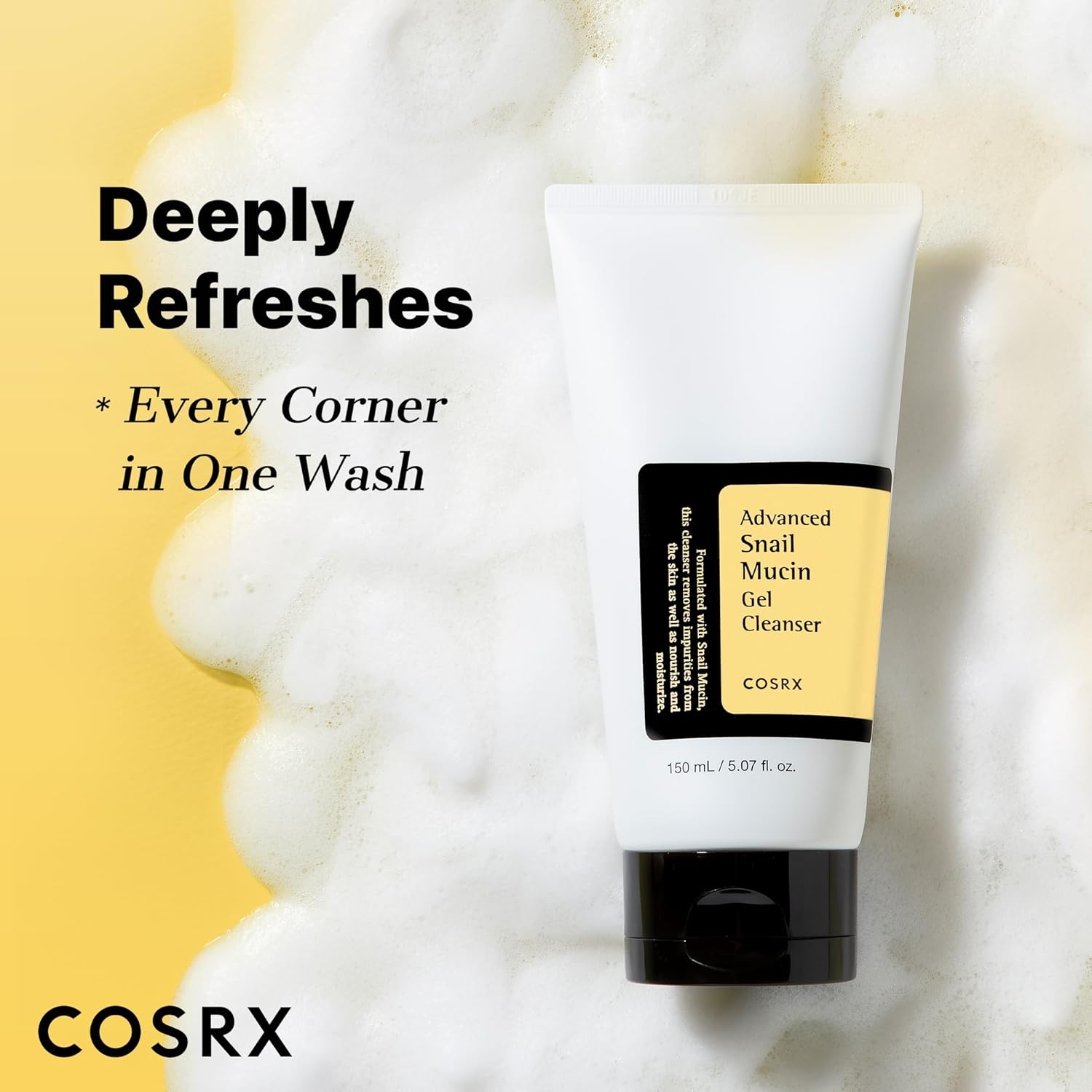 COSRX Advanced Snail Mucin Gel Cleanser, 150 mL 5