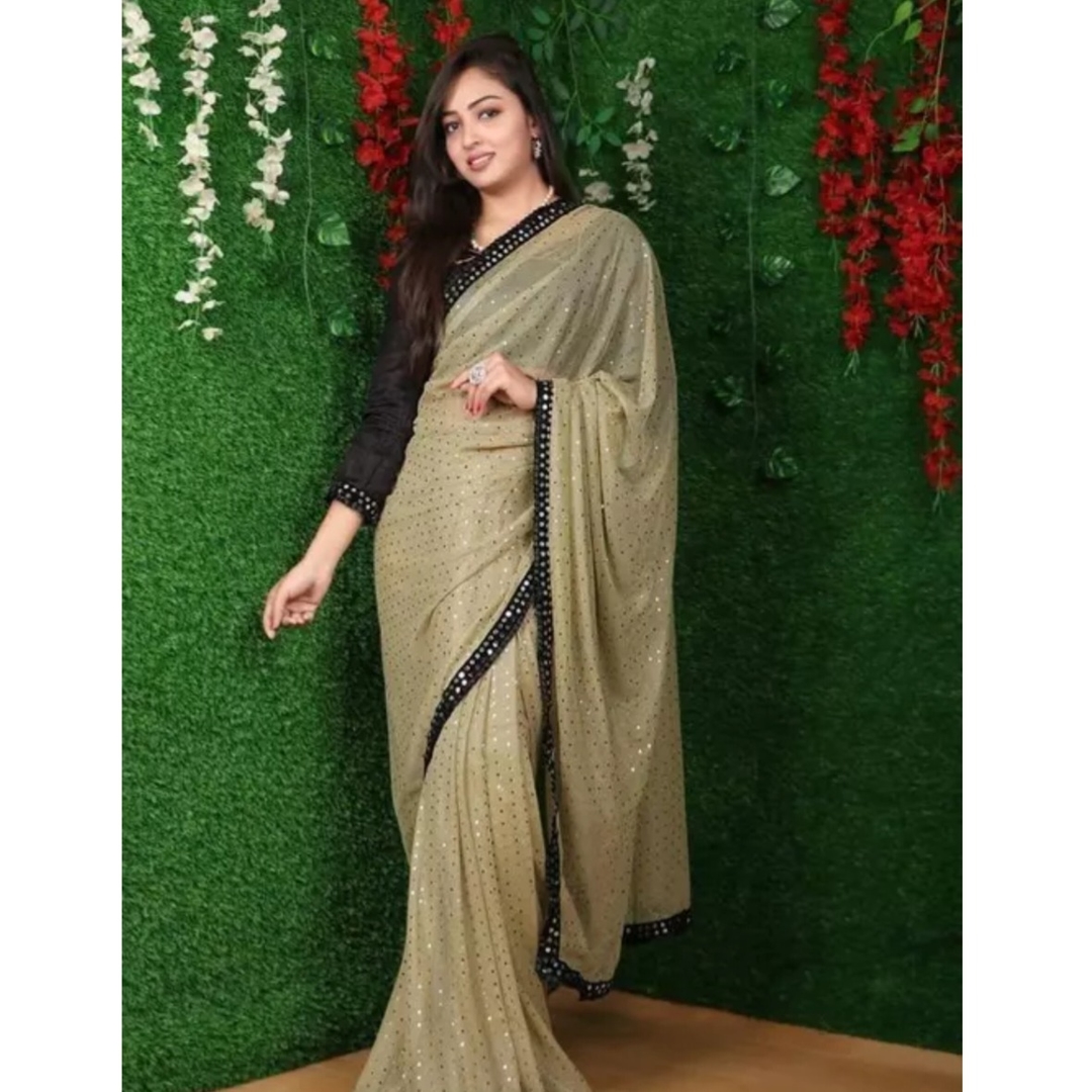 Awafu Lycra Floral Print Saree With Blouse 2