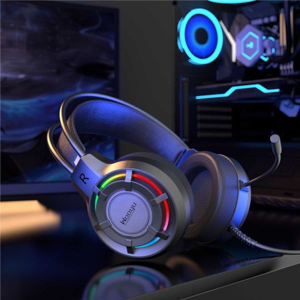 Wooyu G18 RGB Light Gaming Headset Headphone with Built-in Microphone and Volume Control 2