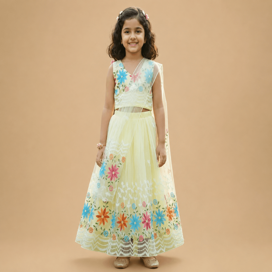 6-7-Years Girls Net Lehenga Choli Redimrns 3