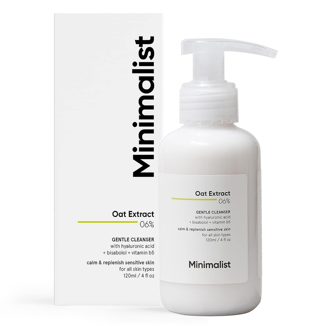 Minimalist 6% Oat Extract Gentle Cleanser with Hyaluronic Acid for Sensitive Skin | 120 ml 1
