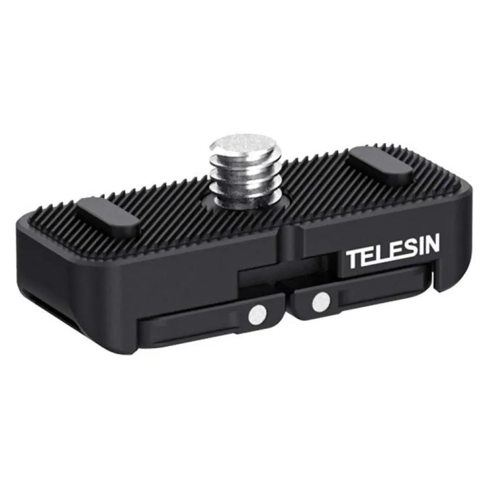 TELESIN Magnetic Quick Release Adapter Mount for DJI Osmo Nano/Action 6, with Dual-Direction Magnet, Metal Latches, Shock-Absorbing Silicone Pad, Adapter Base for DJI Osmo Nano/Action 6 Accessories 1
