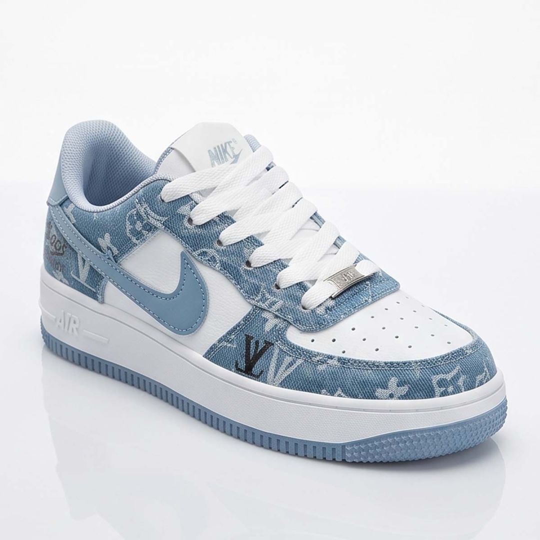Genuine Air Force 1 Low 07 LV Blue and White Sneakers For Women 1