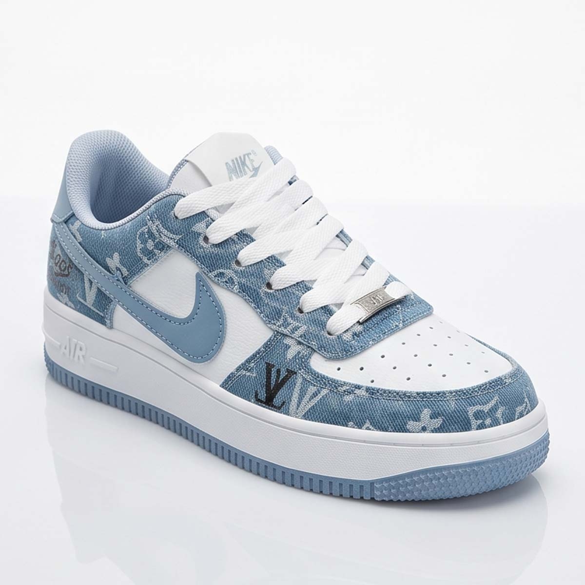 Genuine Air Force 1 Low 07 LV Blue and White Sneakers For Women 1
