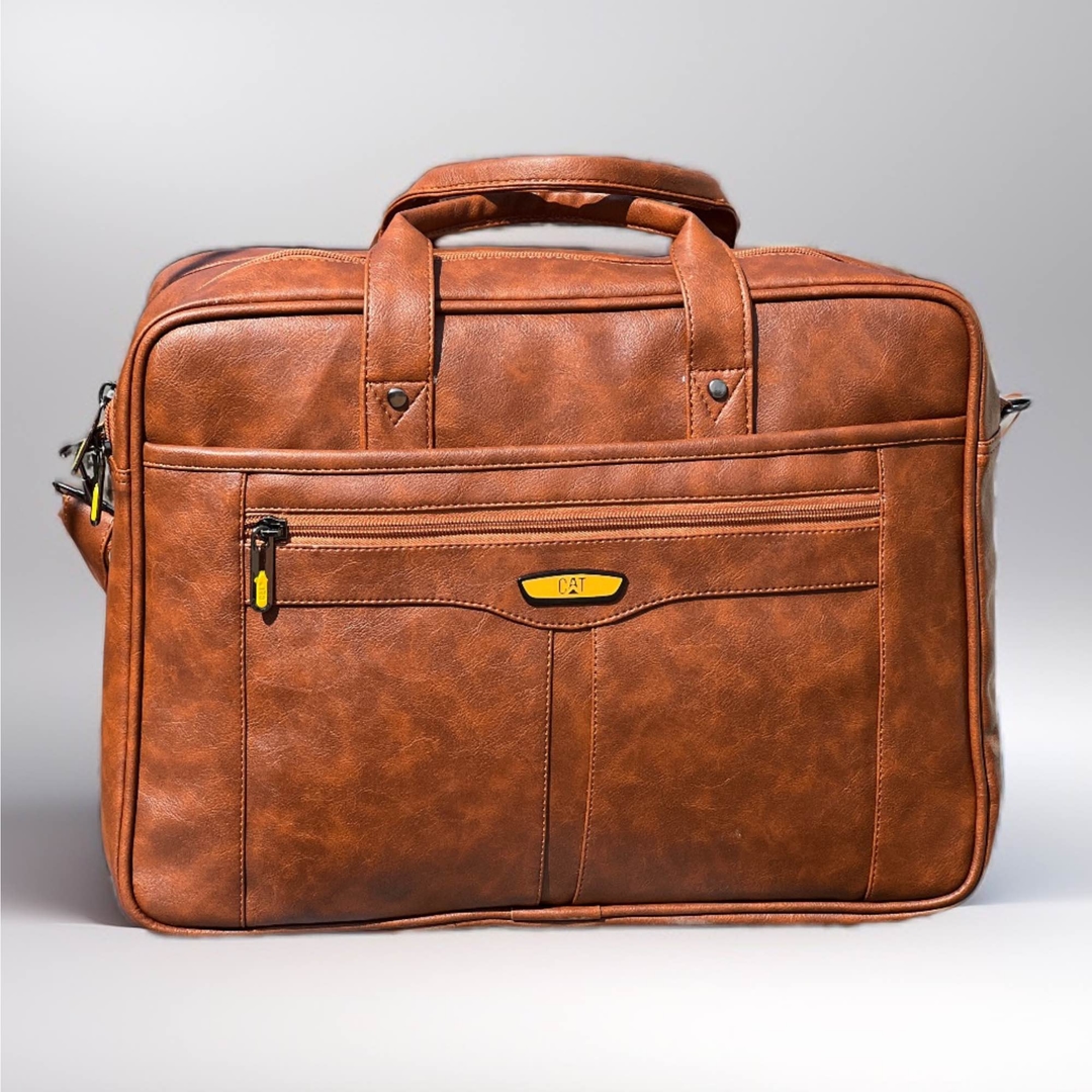 Men's Office Bag Briefcase Bag File Bag Laptop Bag Travel Document Bag PU leather Side Bag 1