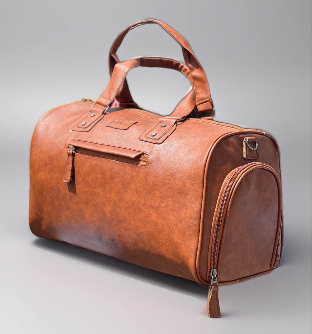 Super Stylish Duffel Bag For Traveling|Pu Leather Side-bag For Men |Perfect For A Weekend Getaway Or Hitting The Gym 1