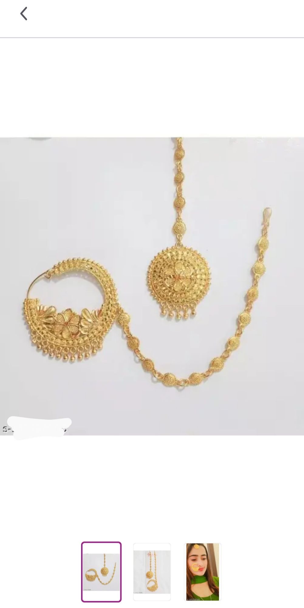 Gold Pleted Nathiya Magtika Bindi 1