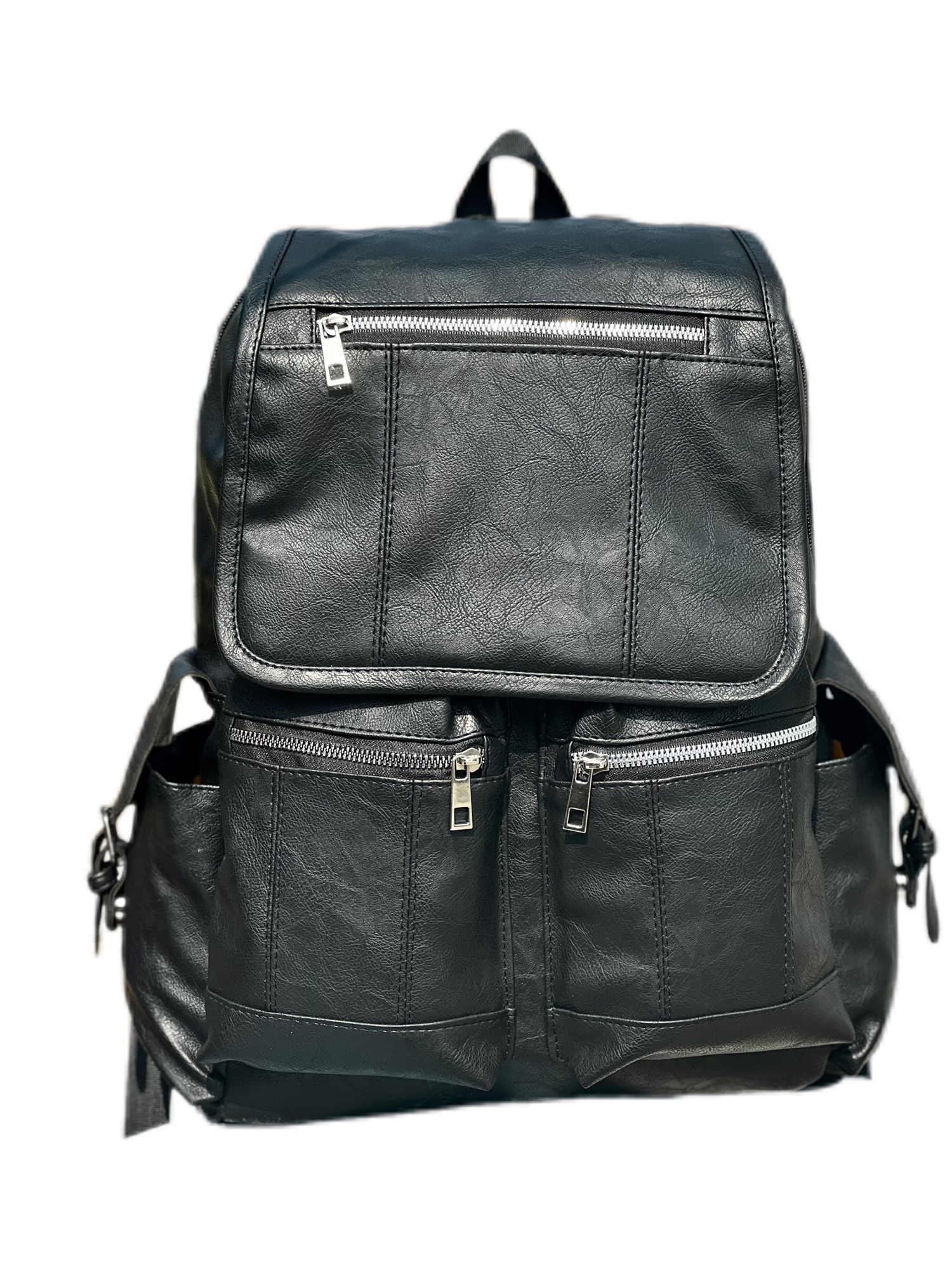 Stylish PU Leather Backpack |Best Bag For College And Office Purposes For Unisex/Suitable To Carry Laptop And Easy For Traveling And Treks 1