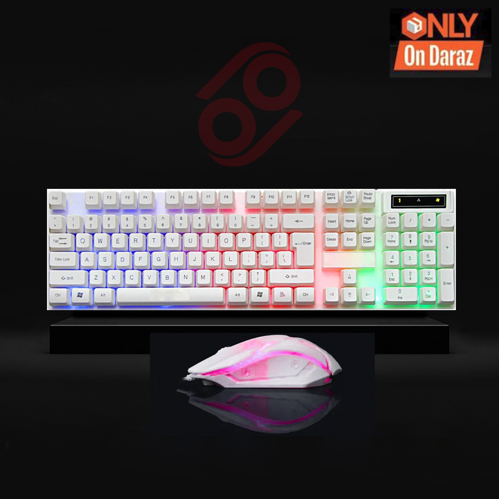 Bajeal RGB LED Backlight USB Gaming Keyboard And Mouse Combo 1