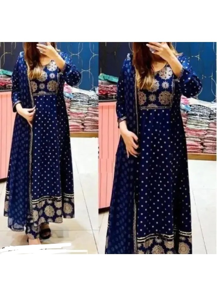 Anarkali Gaun Dupata Plazo Set 1