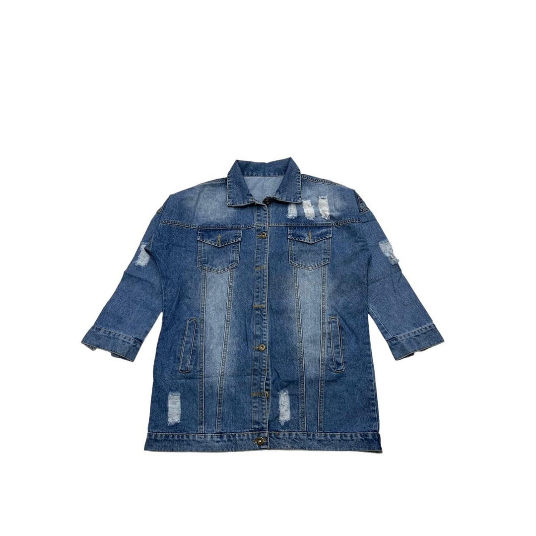 New Model Long Jeans Jacket For Women 1
