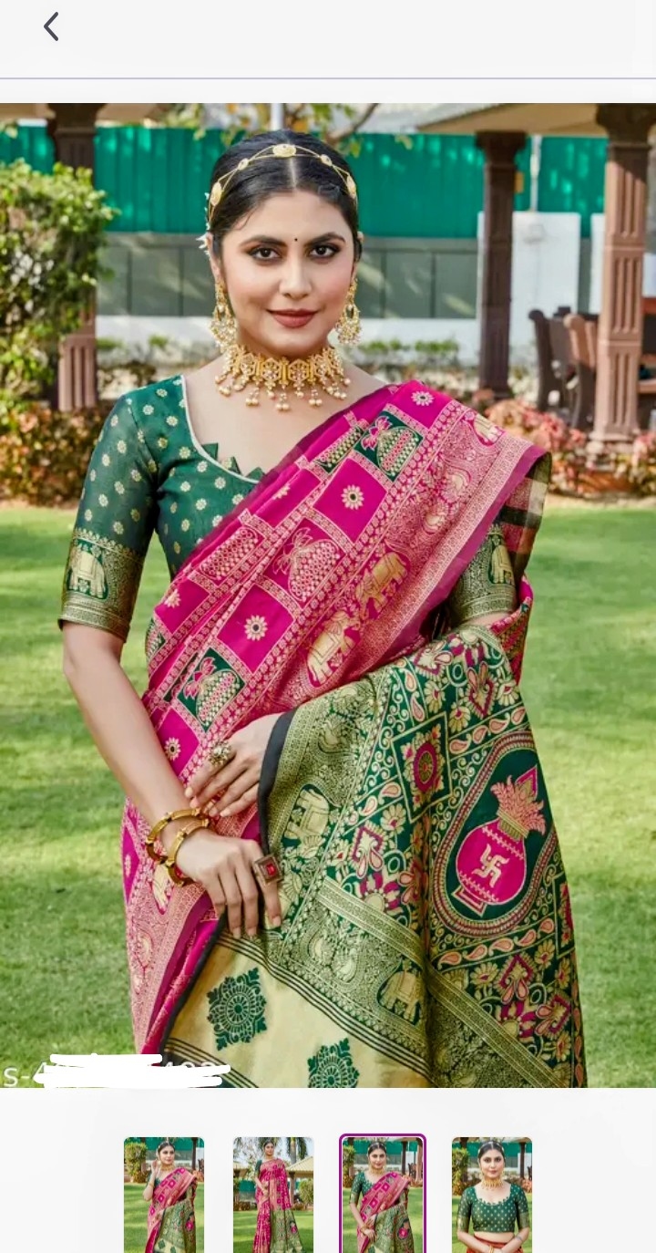 Patola Silk Cotton Saree Blouse 1