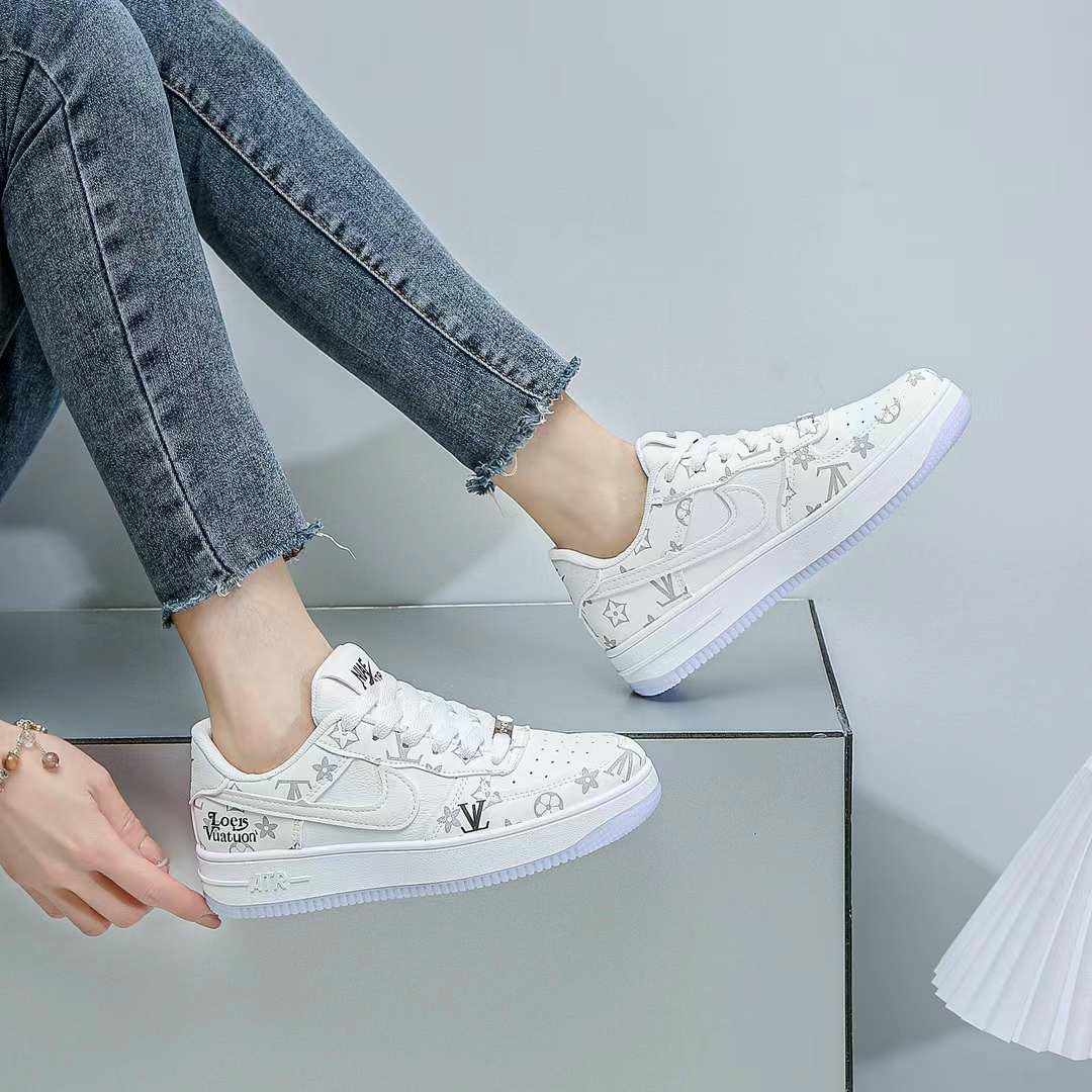 Genuine Air Force 1 Low 07 LV Blue and White Sneakers For Women 1