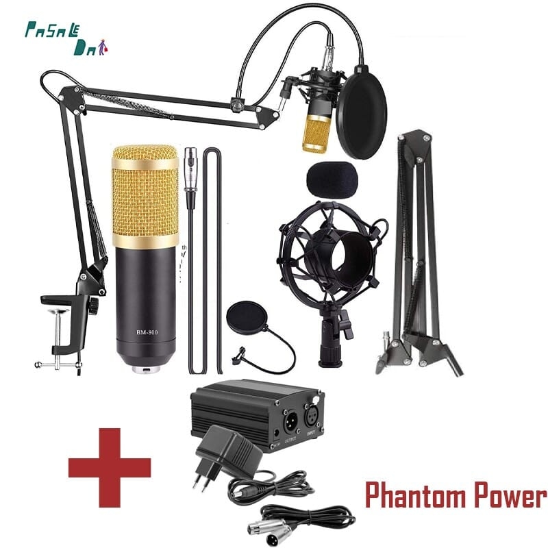 Bm800 Condenser Microphone with Phantom Power Supply BM-800 Studio Mic Podcast 1